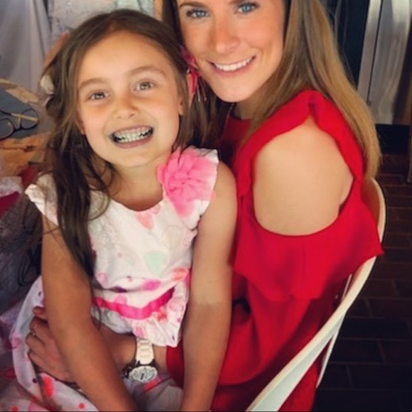 Mod On Trend Shoulder less red blouse / top size XS - Picture 8 of 8